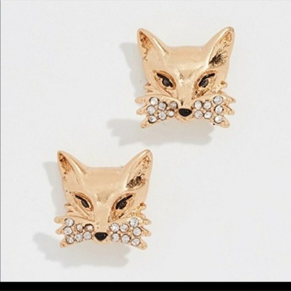 Women's kate spade "So Foxy" Stud Goldtone Pierced Earrings New with Tags